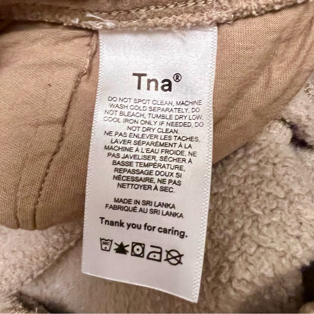 TNA Cozy Fleece Boyfriend Basic Sweatpant - Khaki Beige - Picture 11 of 14